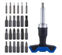 Buhdjfnke Multi-Bit T-Handle Screwdriver Set- 25pc Kit Featuring, Pozi, Slotted, Hex, Torx& More