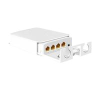 Buhdjfnke New 4-Port IP55 Outdoor Waterproof POE Repeater 1000Mbps 1 to 3 Network Switch PoE Extender for IP Cameras