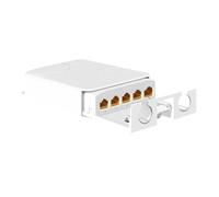 Buhdjfnke New 4-Port IP55 Outdoor Waterproof POE Repeater 1000Mbps 1 to 4 Network Switch PoE Extender for IP Cameras 1000M