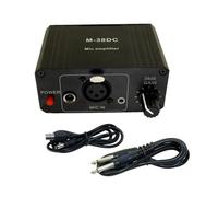 Buhdjfnke Portable Microphone Preamp 48V Phantom Power, XLR Output High Gain Mic Preamplifier for Condenser for Dynamic Microphones B