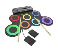 Buhdjfnke Portable Roll Up Practice Pad Kit with Built-in Speaker, Electric Drum Set for Kids, Ideal Gift