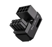 Buhdjfnke Power Right Angle Elbow Adapter 8-Pin PCle 3.0 GPU Power Adapter 180 Degree Connector for Desktops Graphics B