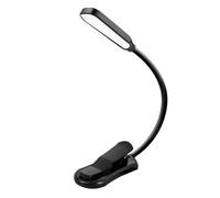 Buhdjfnke Rechargeable Book Light Mini 7 LED Reading Light 3-Level Flexible Easy Clip Lamp Read Night Reading Lamp in Bed Black