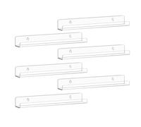 Buhdjfnke Record Shelf Wall Mount, 12 Inch Clear Acrylic Album Record Holder Display, Floating Shelves for Wall, Magazine Shelf