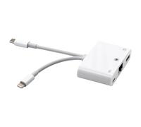 Buhdjfnke RJ45 Ethernet Adapter Network Adapter, with Charge Port and USB Port, Plug and Play, 100Mbps Ethernet Network