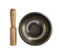 Buhdjfnke Scripture Bowl Tibetan Singing Bowl 8cm Size Helping for Meditation Yoga Relaxation Chakra Healing Prayer