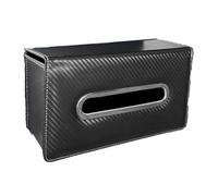 Buhdjfnke Seat Back Armrest Storage Box Leather Hanging Car Tissue Bag Backseat Tissue Case Fix Strap Car Interior Accessories Carbon Fiber Pattern