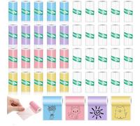Buhdjfnke Self-Adhesive Thermal Printer Paper 40 Rolls Mini Printer Thermal Sticker Paper for Pocket Inkless Portable Printers