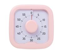 Buhdjfnke Silent Visual Timer 60-Minute Stopwatch Alarm Clock Countdown Timer with Stand Visualization Kitchen Cooking Timer Pink