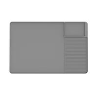 Buhdjfnke Silicone Coffee Mat 24x16In Coffee Bar Mat with Detachable Dish Drying Mat for Kitchen Countertops Coffee Accessories B