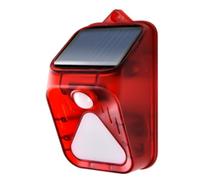 Buhdjfnke Solar Powered Alarm Light Motion Sensor Detector Solar Wall Light Infrared Alarm