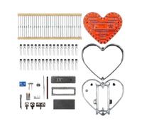 Buhdjfnke Soldering Practice Kit, Heart Shaped LED Light Soldering Project RGB LED DIY Electronic Kit for Beginners Student STEM