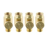 Buhdjfnke Solid Brass 1/4inch NPT Inline Regulator 4pcs Compressed Water Heater Air Pressure Valve Replacement Air Tool