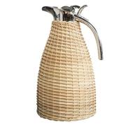 Buhdjfnke Stainless Steel Liner Bamboo Woven Handmade Traditional Kettle Decorative Kitchen Hot Water Tool 2L C