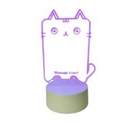 Buhdjfnke Transparent LED Night Light USB Night Light Erasable Writing Board Desktop Decoration Cat