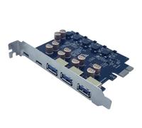 Buhdjfnke Type C USB 3.2 Gen1 5Gbps PCIE Card Hub PCI-E X1 to 2 Port TYPE-C + 3 Port USB-A Expansion Card USB Controller Riser Card