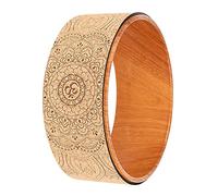 Buhdjfnke Yoga Wheel Back Wheel Yoga Roller Cork Yoga Wheel for Stretching Flexibility Back Bends Deepen Yoga Pose Backbend Wood