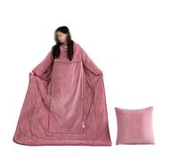 Buhelyc Lazy Quilt with Sleeves Wearable Blankets Comfy Sleeved TV Wrap Quilt for Office, Sleeping, Reading(Size:150 * 190cm/59 * 74.8in,Color:pink)