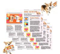 Buhtario 3/5/7-Pack Bundle Crinkle Newspaper Dog Toy for Boredom Relief, Interactive Chew Toy for Dogs,Squeaky Dog Toys,Non Shredding Soft Chew Toy for Small Medium Dogs (5pc)