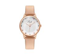 BUhuiBabubu Women's Watch Cute Heart Pattern Dial Rose Gold Case Quartz Analogue PU Leather Strap Wrist Watch with Pink Rhinestone Crystal Ladies Birthday Gifts,G,u47k