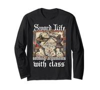 Buhurt Book of Hours - Epic Knight Fight in Armor Buhurt Long Sleeve T-Shirt