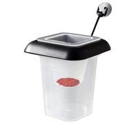 Buhygn Aquarium Food Cup - Floating Container with Suction Cup - Fish Food Feeder - for Live Bait Freshwater Saltwater Tank Portion Control