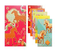 Buhygn Chinese Red Envelope - Horse Pattern Packet | 2026 Paper Paper-Cutting Patterns Christmas Cash Envelopes | for Boy, Girl, Adult, Family, Friend, Birthday Party, Housewarming, Winter