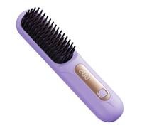 Buhygn Hair Straightener Brush - 3 Temps Styler Comb with Negative Ions,Portable Ceramic Hair Straightener with Negative Ions - for Travel Home Women Girls Styling