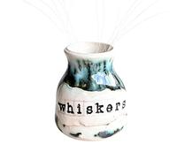 Buhygn Hand-Thrown Whiskers Keepsake Vase, Cute Kitten-inspired Style, 6x4x4cm, Pet Memorial Vase, Kitten Keepsake Jar, Lightweight Design, For Home Office Bedroom Shelf Table Use