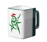 Buhygn Mahjong Mug, with Easy-Grip Handle, 400ml, Travel Ceramic Mug, hot Beverage Cup, Safe and Reliable, for Women, Men, Family, Friends, Home, Kitchen, Travel, Work