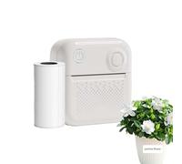 Buhygn Mobile Label Printer with 1 Roll Paper, Handheld Label Printer, Wireless Labeler Maker, Easy to Use, Fast Charging, 8.5x8.5x4cm, White/Pink for Smartphone