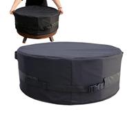 Buhygn Round Outdoor Fire Pit Cover,Windproof Fireplace Protector Round - Patio Fireplace Windproof Cover | for Backyard Garden Winter Summer Rainy Days Yard Vacation Home Homeowners Farmers Farm