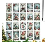 Buhygn Vintage Christmas Postcards,20-Piece Snow Festive Home Decor,Christmas Cards Retro Postcards - for Making Photo Albums Crafting Collection Seasonal Holiday Birthday