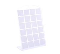 BUIDI Earrings Ear Studs Display Rack Stand Jewelry Organizer Holder Showcase 48 Holes Earrings, necklaces, rings, keychains, brooches, gifts White