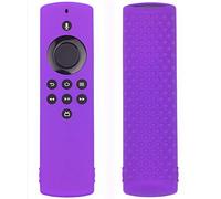 BUIDI For Amazon Fire TV Stick Lite Silicone Case Protective Cover Skin Remote Control Storage sets Purple