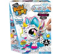 BUILD A BOT - Pegasus - Interactive Animal Robot to Build and Customize - for Children from 4 Years - 20 Pieces to Assemble + Felts, Stickers & Gems - Interactive Unicorn - Batteries Not Included