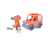 Build-A-Buddy Bluey Motorized Car with Drill, Take Apart Construction Toy Car for Toddlers, Wind Up Vehicle with 13 Chunky Parts, Fine Motor Skills, Role Play and Problem Solving, 18 Months and Up