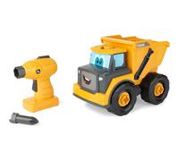 Build-A-Buddy John Deere Dump Truck Toy - Buildable Dump Truck Take Apart Toys with Toy Drill - AA Batteries Included - Yellow, Ages 18 Months and up