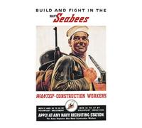 Build And Fight In The Navy Seabee Journal: Lined Notebook for Everyday Writing, Journaling, School, and Office Notes