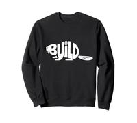 Build Beaver Word Art - Maker, Engineer & Hard Work Design Sweatshirt
