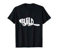 Build Beaver Word Art - Maker, Engineer & Hard Work Design T-Shirt