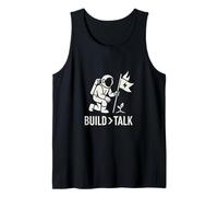 Build Greater Than Talk Astronaut Symbol Art Tank Top
