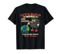 Build More Data Centers AI Slop Satire Retro Toon Dark Humor Value Graphic T-Shirt