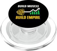 Build Muscle Build Empire Dollar Barbell Chart Fitness Lover PopSockets PopGrip for MagSafe