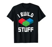 Build Stuff Master Builder Building Blocks Bricklayer Bricks T-Shirt