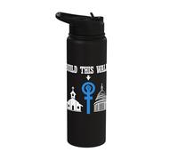 Build This Wall Separation of Church and State Stainless Steel Insulated Water Bottle