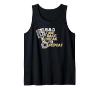 Build Tune Race Break Fix Repeat Funny Car Guy Mechanic Tank Top