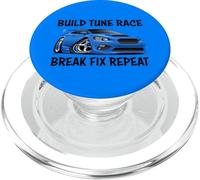 Build Tune Race Break Fix Repeat Import Car Cartoon Humor PopSockets PopGrip for MagSafe