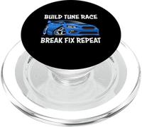 Build Tune Race Break Fix Repeat Import Car Cartoon Humor PopSockets PopGrip for MagSafe