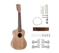 Build Your Assembly Package With Slotted Headstock Bridge Nuts Screws Dedicated String Set Unfinished Wood Surface For Custom Painting Suitable For Creative Craft Enthusiasts, 26 Inches DIY Kit